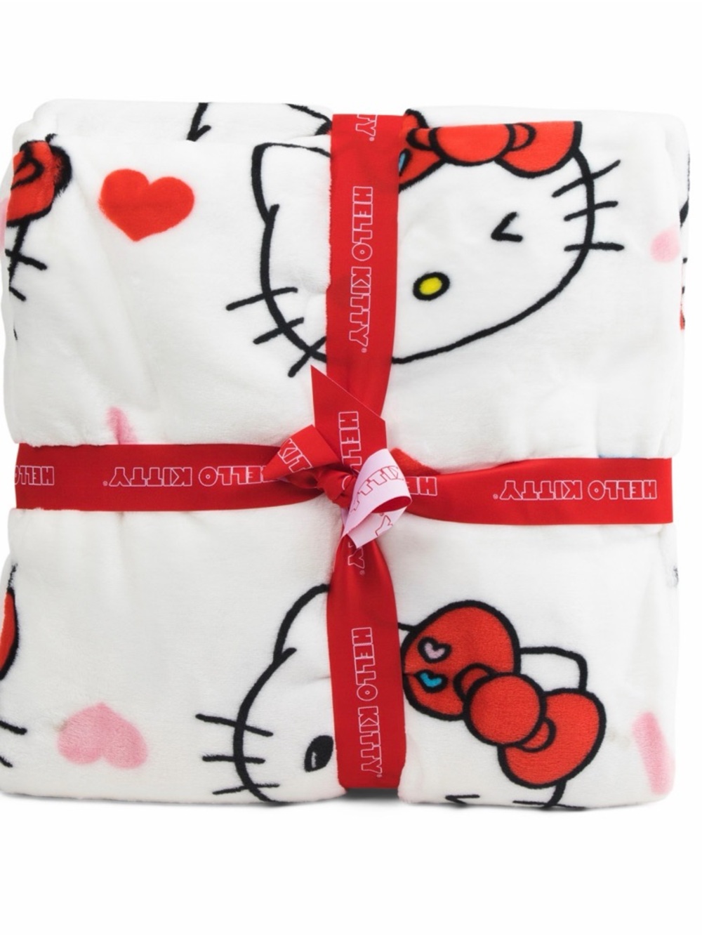 Hello Kitty White Plush Throw Blanket 60"x90"